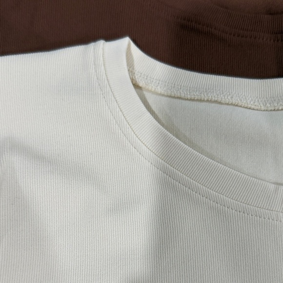 A set of Cream and Brown Crop Tops - Picture 2 of 5